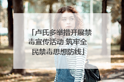 卢氏多举措开展禁毒宣传活动 筑牢全民禁毒思想防线