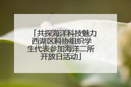 共探海洋科技魅力 西湖区科协组织学生代表参加海洋二所开放日活动