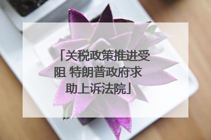 关税政策推进受阻 特朗普政府求助上诉法院