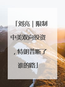 刘亮｜限制中美双向投资，特朗普断了谁的路