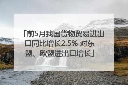 前5月我国货物贸易进出口同比增长2.5% 对东盟、欧盟进出口增长