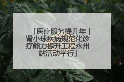 医疗服务提升年丨肾小球疾病规范化诊疗能力提升工程永州站活动举行