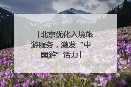 北京优化入境旅游服务，激发“中国游”活力