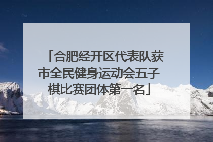 合肥经开区代表队获市全民健身运动会五子棋比赛团体第一名