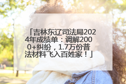 吉林东辽司法局2024年成绩单：调解2000+纠纷，1.7万份普法材料飞入百姓家！