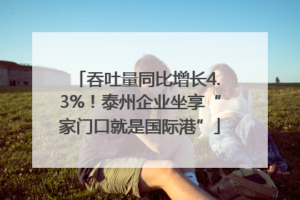吞吐量同比增长4.3%！泰州企业坐享“家门口就是国际港”