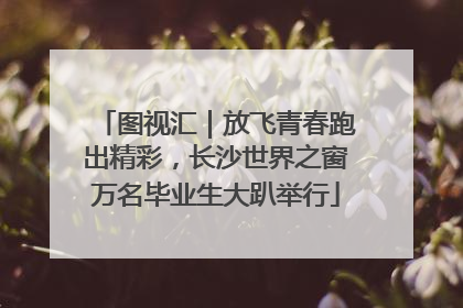 图视汇｜放飞青春跑出精彩，长沙世界之窗万名毕业生大趴举行