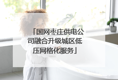 国网枣庄供电公司融合升级城区低压网格化服务