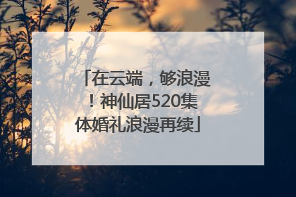 在云端，够浪漫！神仙居520集体婚礼浪漫再续
