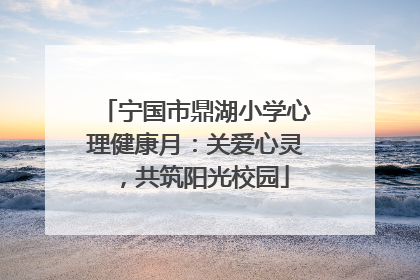 宁国市鼎湖小学心理健康月：关爱心灵，共筑阳光校园