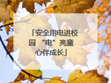 安全用电进校园 “电”亮童心伴成长