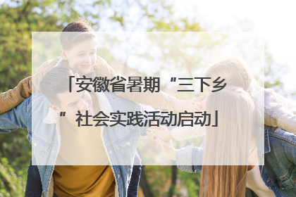 安徽省暑期“三下乡”社会实践活动启动