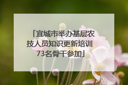 宜城市举办基层农技人员知识更新培训 73名骨干参加