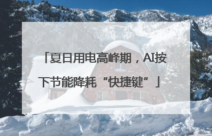 夏日用电高峰期，AI按下节能降耗“快捷键”