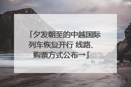 夕发朝至的中越国际列车恢复开行 线路、购票方式公布→