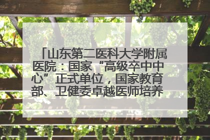 山东第二医科大学附属医院：国家“高级卒中中心”正式单位，国家教育部、卫健委卓越医师培养改革项目单位