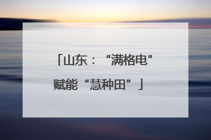 山东：“满格电”赋能“慧种田”