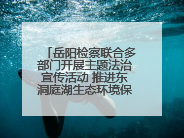 岳阳检察联合多部门开展主题法治宣传活动 推进东洞庭湖生态环境保护工作