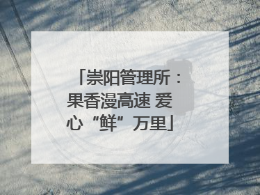 崇阳管理所：果香漫高速 爱心“鲜”万里