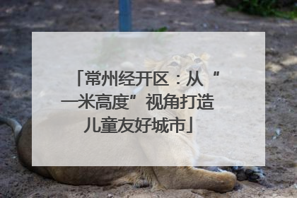 常州经开区：从“一米高度”视角打造儿童友好城市