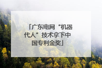 广东电网“机器代人”技术拿下中国专利金奖