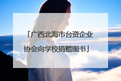 广西北海市台资企业协会向学校捐赠图书