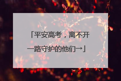 平安高考，离不开一路守护的他们→