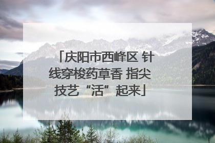 庆阳市西峰区 针线穿梭药草香 指尖技艺“活”起来