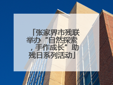 张家界市残联举办“自然探索，手作成长”助残日系列活动