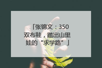 张锦文：350双布鞋，踏出山里娃的“求学路”
