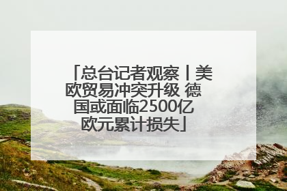 总台记者观察丨美欧贸易冲突升级 德国或面临2500亿欧元累计损失