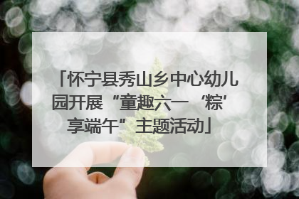 怀宁县秀山乡中心幼儿园开展“童趣六一‘粽’享端午”主题活动