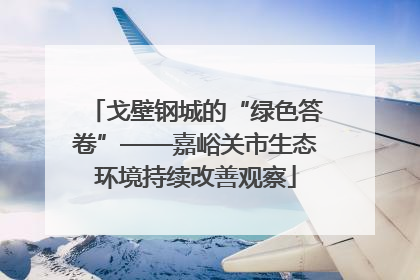 戈壁钢城的“绿色答卷”——嘉峪关市生态环境持续改善观察