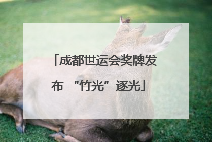 成都世运会奖牌发布 “竹光”逐光