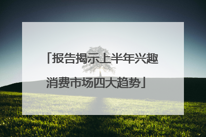 报告揭示上半年兴趣消费市场四大趋势