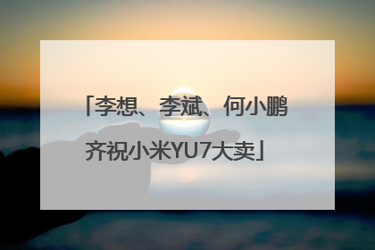 李想、李斌、何小鹏齐祝小米YU7大卖