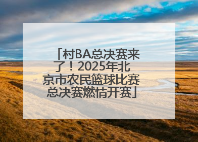 村BA总决赛来了！2025年北京市农民篮球比赛总决赛燃情开赛