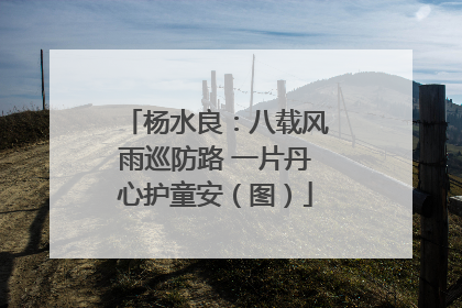 杨水良：八载风雨巡防路 一片丹心护童安（图）