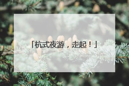 杭式夜游，走起！