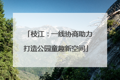 枝江：一线协商助力打造公园童趣新空间