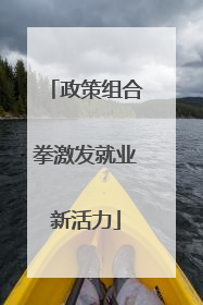 政策组合拳激发就业新活力