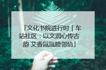 文化书院进行时｜车站社区：以文润心传古韵 艾香氤氲睦邻情