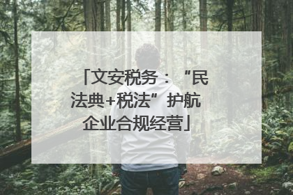 文安税务：“民法典+税法”护航企业合规经营