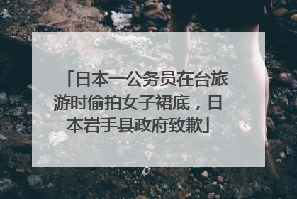 日本一公务员在台旅游时偷拍女子裙底，日本岩手县政府致歉