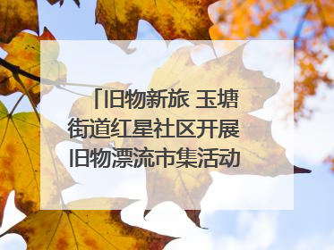 旧物新旅 玉塘街道红星社区开展旧物漂流市集活动   
