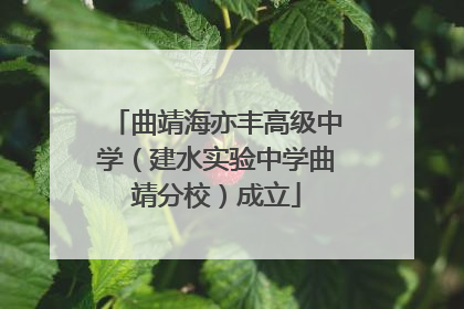 曲靖海亦丰高级中学（建水实验中学曲靖分校）成立
