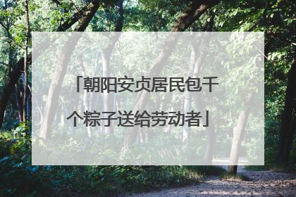 朝阳安贞居民包千个粽子送给劳动者