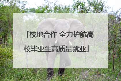 校地合作 全力护航高校毕业生高质量就业