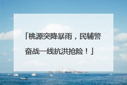 桃源突降暴雨，民辅警奋战一线抗洪抢险！