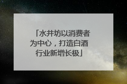 水井坊以消费者为中心，打造白酒行业新增长极